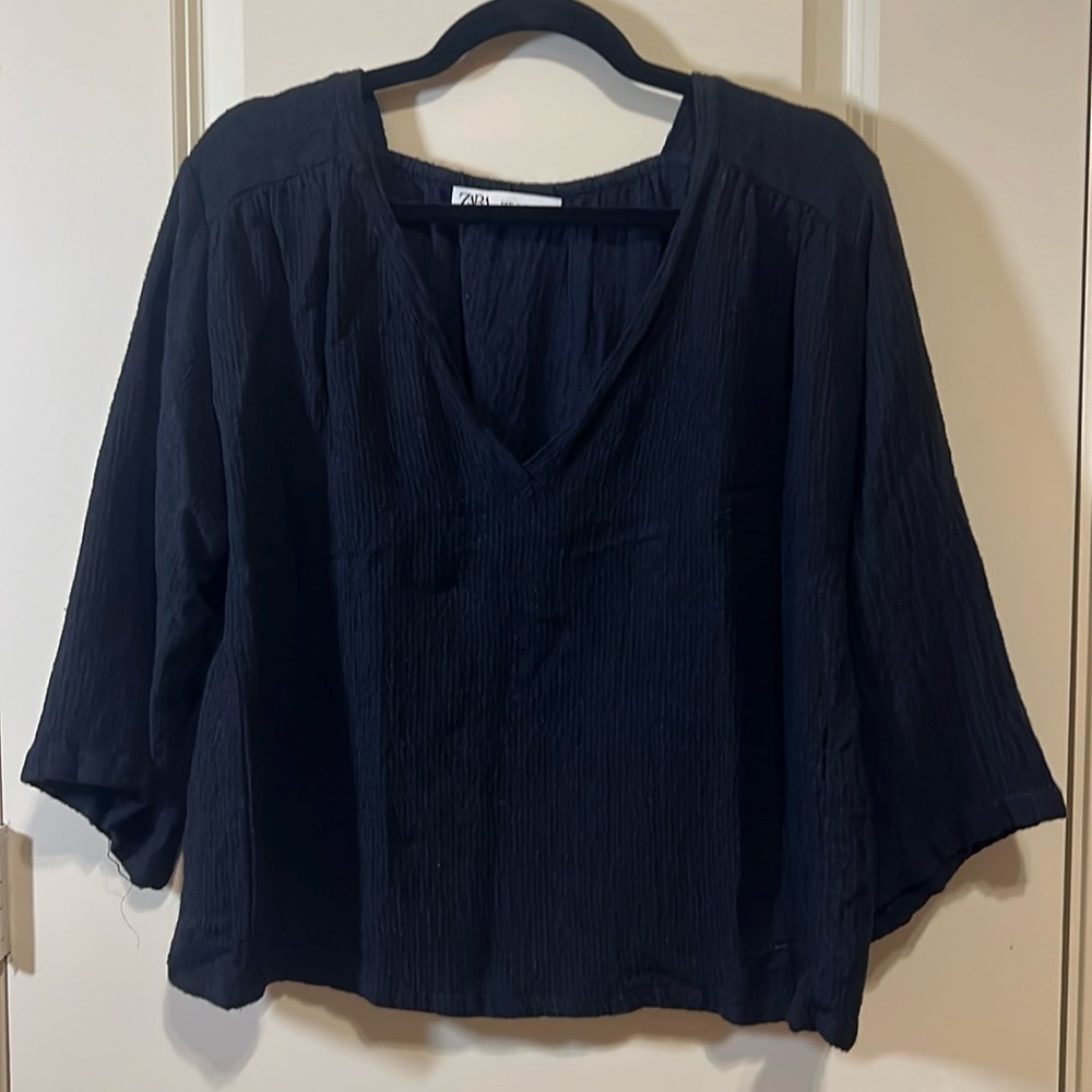 Zara loose fit deep V neck top
